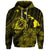 Custom Hawaiian Hibiscus Sea Turtle Swim Polynesian Hoodie Yellow - Polynesian Pride