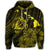 Hawaiian Hibiscus Sea Turtle Swim Polynesian Hoodie Yellow - Polynesian Pride