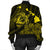 Hawaiian Hibiscus Sea Turtle Swim Polynesian Bomber Jacket - Yellow - AH - Polynesian Pride