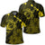 Hawaiian Hibiscus Sea Turtle Swim Polynesian Polo Shirt Yellow Unisex Black - Polynesian Pride