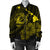 Hawaiian Hibiscus Sea Turtle Swim Polynesian Bomber Jacket - Yellow - AH - Polynesian Pride