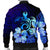 Hawaiian Hibiscus Tropical Deep Ocean Turtle Sea Bomber Jacket - AH - Polynesian Pride