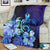 Hawaiian Hibiscus Tropical Deep Ocean Turtle Sea Premium Blankets - AH - Polynesian Pride