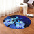 Hawaiian Hibiscus Tropical Deep Ocean Turtle Sea Round Carpet - AH - Polynesian Pride