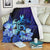 Hawaiian Hibiscus Tropical Deep Ocean Turtle Sea Premium Blankets - AH White - Polynesian Pride