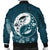 Hawaiian Hibiscus Turtle Polynesian Bomber Jacket YinYang Style - AH - Polynesian Pride