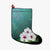 Hawaiian Hibiscus White Flower Gleeful Christmas Stocking - AH Christmas Stocking 26 X 42 cm Black - Polynesian Pride