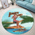 Hawaiian Hula Aboriginal Song Round Carpet - AH - Polynesian Pride