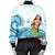 Hawaiian Hula Dance Cartoon Hibiscus Wave Bomber Jacket - AH - Polynesian Pride