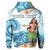 Custom Hawaiian Hula Dance Cartoon Hibiscus Wave Hoodie - Polynesian Pride