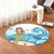 Hawaiian Hula Dance Cartoon Hibiscus Wave Round Carpet - AH - Polynesian Pride