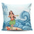 Hawaiian Hula Dance Cartoon Hibiscus Wave Pillow Covers - AH Pillow Covers Black - Polynesian Pride