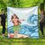 Hawaiian Hula Dance Cartoon Hibiscus Wave Premium Quilts - AH Black - Polynesian Pride