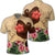 Hawaiian Hula Girl and Hibiscus Polynesian Polo Shirt Unisex Black - Polynesian Pride