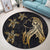 Hawaiian Hula Girl And Turtle Hibiscus Round Carpet - AH - Polynesian Pride