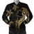 Hawaiian Hula Girl And Turtle Hibiscus Bomber Jacket - AH Black Unisex - Polynesian Pride