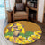 Hawaiian Hula Girl Monstera Hibiscus Polynesian Round Carpet - AH - Polynesian Pride