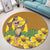 Hawaiian Hula Girl Monstera Hibiscus Polynesian Round Carpet - AH - Polynesian Pride