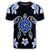 Hawaiian Icon Blue Turtle Plumeria T Shirt - Polynesian Pride