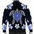 Hawaiian Icon Blue Turtle Plumeria Bomber Jacket AH - Polynesian Pride