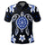 Hawaiian Icon Blue Turtle Plumeria Polo Shirt - Polynesian Pride