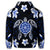 Hawaiian Icon Blue Turtle Plumeria Hoodie - Polynesian Pride