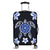 Hawaiian Icon Blue Turtle Plumeria Luggage Covers AH Black - Polynesian Pride