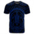 Hawaiian Kakau Honu Arc Polynesian Blue T Shirt - Polynesian Pride