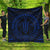 Hawaiian Kakau Honu Arc Polynesian Blue Premium Quilts - AH Black - Polynesian Pride