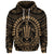 Custom Hawaiian Kakau Honu Arc Polynesian Gold Hoodie - Polynesian Pride