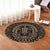 Hawaiian Kakau Honu Arc Polynesian Gold Round Carpet - AH - Polynesian Pride