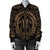 Hawaiian Kakau Honu Arc Polynesian Gold Bomber Jacket - AH - Polynesian Pride