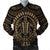 Hawaiian Kakau Honu Arc Polynesian Gold Bomber Jacket - AH Black Unisex - Polynesian Pride