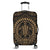 Hawaiian Kakau Honu Arc Polynesian Gold Luggage Covers - AH Black - Polynesian Pride