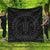 Hawaiian Kakau Honu Arc Polynesian Gray Premium Quilts - AH Black - Polynesian Pride