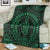 Hawaiian Kakau Honu Arc Polynesian Green Premium Blankets - AH - Polynesian Pride