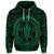 Custom Hawaiian Kakau Honu Arc Polynesian Green Hoodie - Polynesian Pride