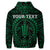 Custom Hawaiian Kakau Honu Arc Polynesian Green Hoodie - Polynesian Pride