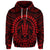 Custom Hawaiian Kakau Honu Arc Polynesian Red Hoodie - Polynesian Pride