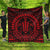 Hawaiian Kakau Honu Arc Polynesian Red Premium Quilts - AH Black - Polynesian Pride