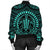 Hawaiian Kakau Honu Arc Polynesian Turquoise Bomber Jacket - AH - Polynesian Pride