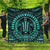 Hawaiian Kakau Honu Arc Polynesian Turquoise Premium Quilts - AH Black - Polynesian Pride