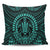 Hawaiian Kakau Honu Arc Polynesian Turquoise Pillow Covers - AH Pillow Covers Black - Polynesian Pride