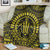 Hawaiian Kakau Honu Arc Polynesian Yellow Premium Blankets - AH - Polynesian Pride