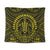 Hawaiian Kakau Honu Arc Polynesian Yellow Tapestry - AH Wall Tapestry Black - Polynesian Pride