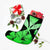 Hawaiian Kanaka Christmas Stocking Hibiscus Polynesian Love - Green - AH - Polynesian Pride