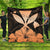 Hawaiian Kanaka Premium Quilts Hibiscus Polynesian Love - Orange - AH Black - Polynesian Pride