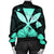 Hawaiian Kanaka Bomber Jacket Hibiscus Polynesian Love - Turquoise - AH - Polynesian Pride