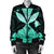 Hawaiian Kanaka Bomber Jacket Hibiscus Polynesian Love - Turquoise - AH - Polynesian Pride