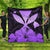 Hawaiian Kanaka Premium Quilts Hibiscus Polynesian Love - Violet - AH Black - Polynesian Pride